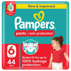 Pampers Rash Protection Baby Diaper Pants Size 6 with Aloe Vera Lotion (16+ kg)