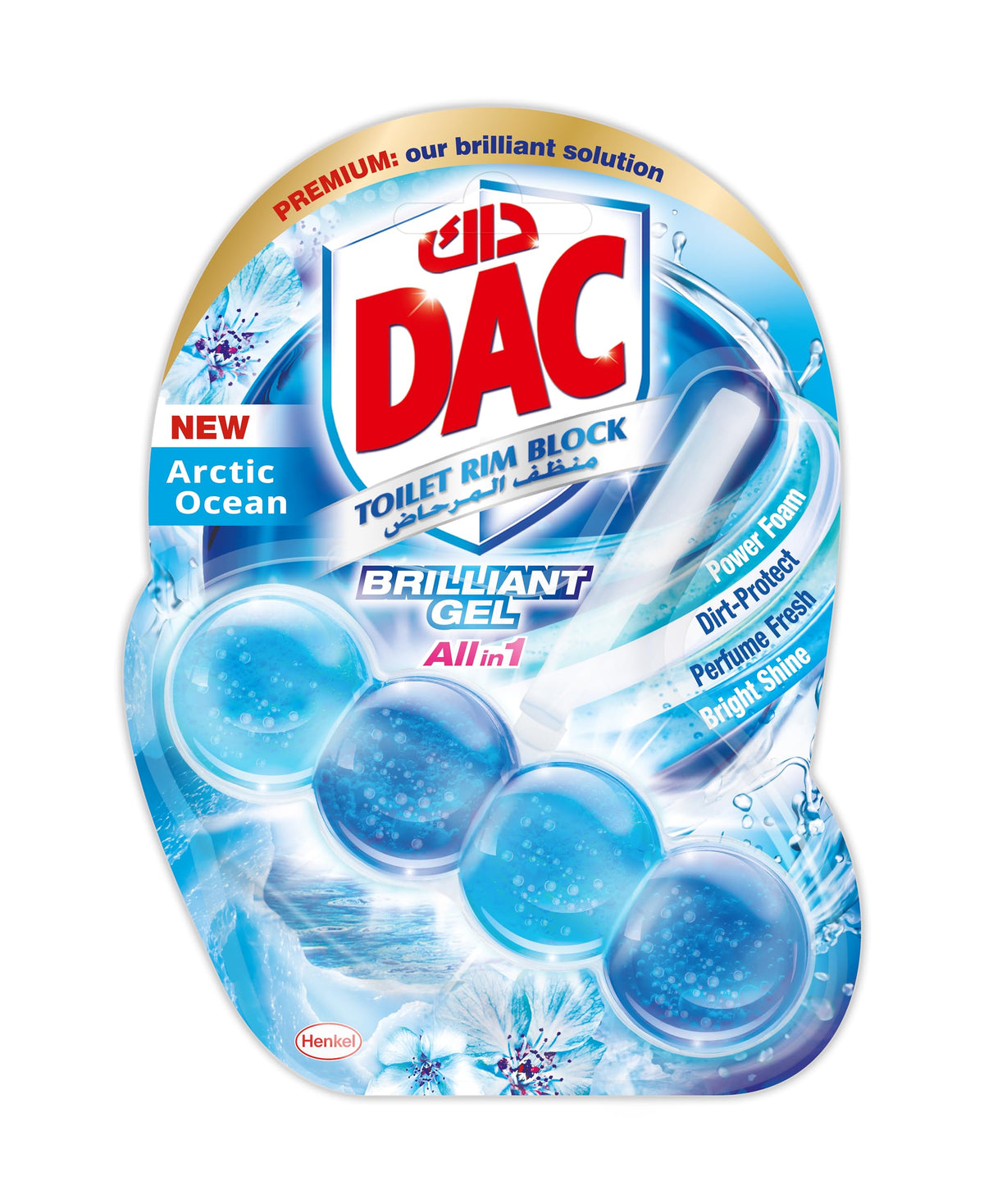 Dac Brilliant Gel Toilet Rim Block Arctic Ocean Scent