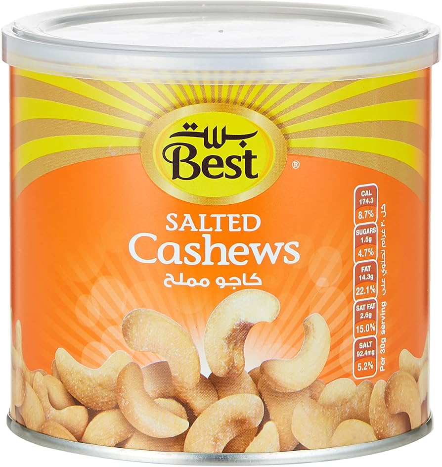 BEST CASHEW SALTED CAN 275 GM