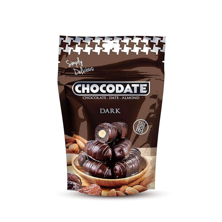 Chocodate Dark Chocolate Coated Dates Filled With Almonds 90g