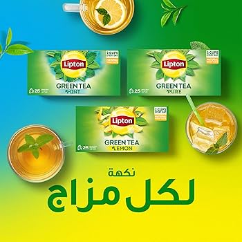 Lipton Lemon Green Enveloped Tea Bags 25Per Pack