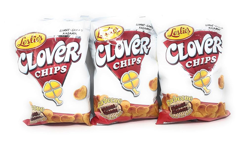 LESLIES CLOVER CHGIPS BBQ 55GM
