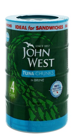 John West Tuna Chunks In Brine 132Gmx4