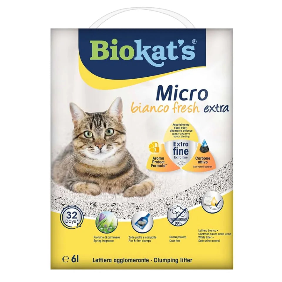Biokat's Micro Bianco Fresh Clumping Cat Litter Spring Scent 6LTR