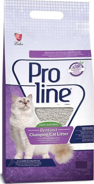 Pro Line Bentonite Clumping Cat Litter Lavender Scent 10LTR