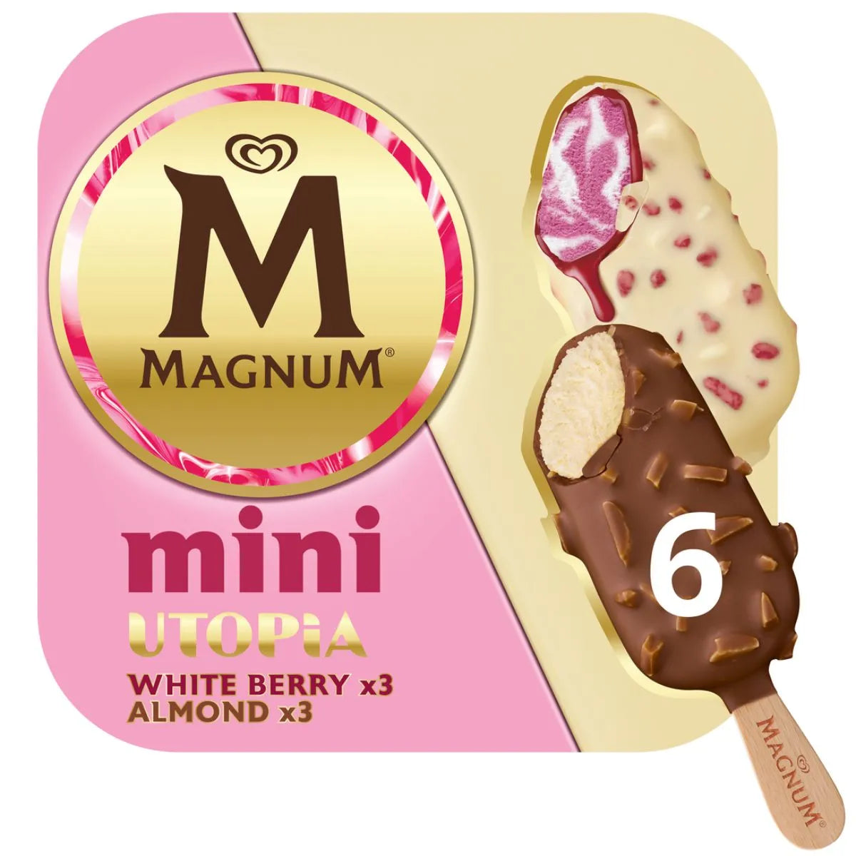 MAGNUM MINI UTOPIA ALMOND & WHITE BERRY