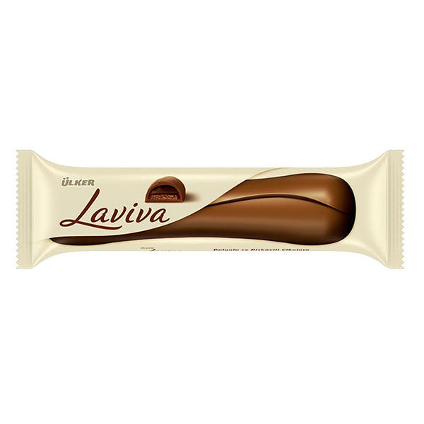 Ulker Laviva Dark & Milk Chocolate Bar Filled with Cocoa Biscuit 35GM