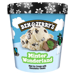 Ben & Jerry's Minter Wonderland Mint Ice Cream with Chocolate Chunks 465ML