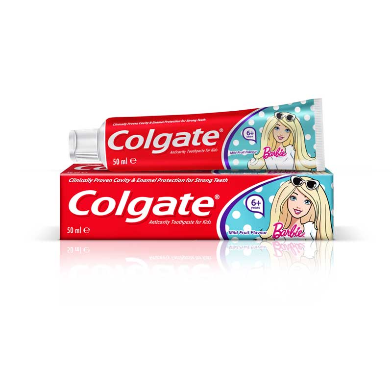 Colgate Barbie Kids Toothpaste Mild Fruit Flavor (6+ Years) 50ml