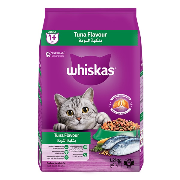Whiskas Dry Food With Tuna For Adult Cats (1+ Year) 1.2kg