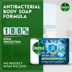 Dettol Instant Cool Bathing Soap Menthol & Eucalyptus Scent 165 g