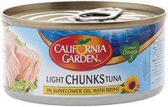 California Garden Light Chunks Tuna In Sunflower Oil With Brine 170g