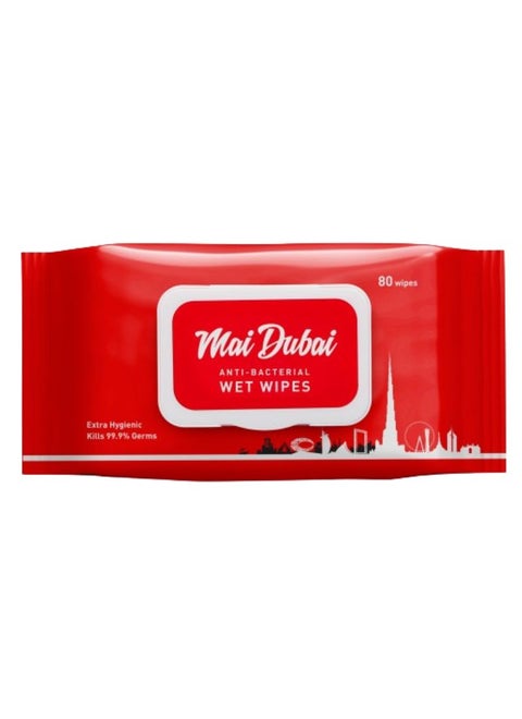 Mai Dubai Antibacterial Wet Wipes 1ply 80 Wipes