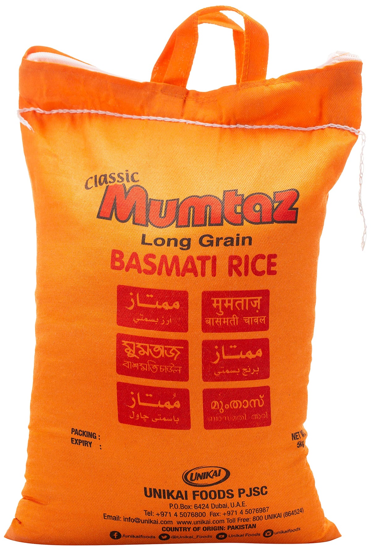 MUMTAZ BASMATI RISE 5KG