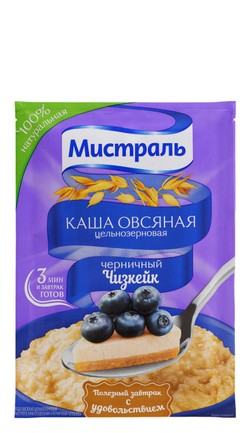 Mistral Wholegrain Oatmeal Porridge Blueberry Cheesecake Flavor