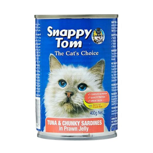 SNAPPY TOM TUNA & CHUNKY SARDINES 400G