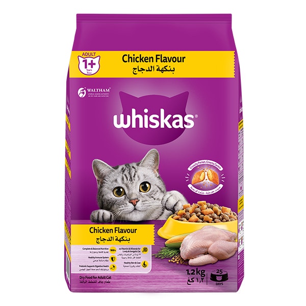WHISKAS CHICKEN FLAVOUR 1.2KG