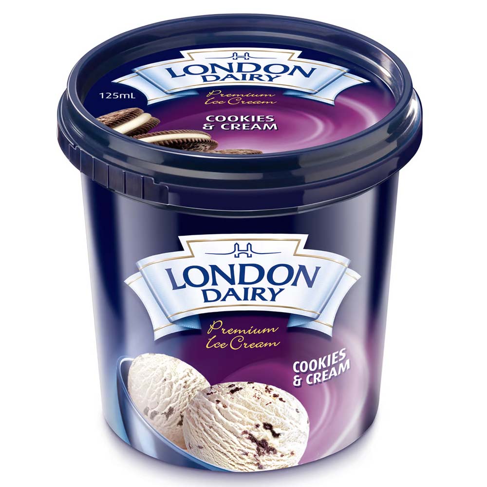 London Dairy Cookies & Cream Ice Cream 125ml