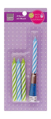 Casa Deco Blue & Green Birthday Candles With Music