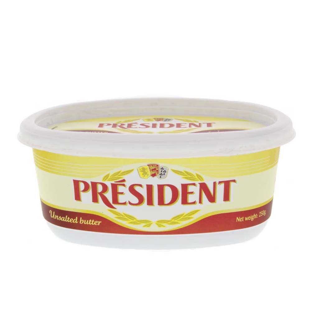PRESIDENT UNSALTED BUTTER 250GM