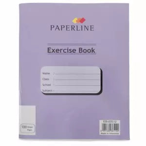 Paperline Purple Plain Sheet Exercise Book (100 Sheets)