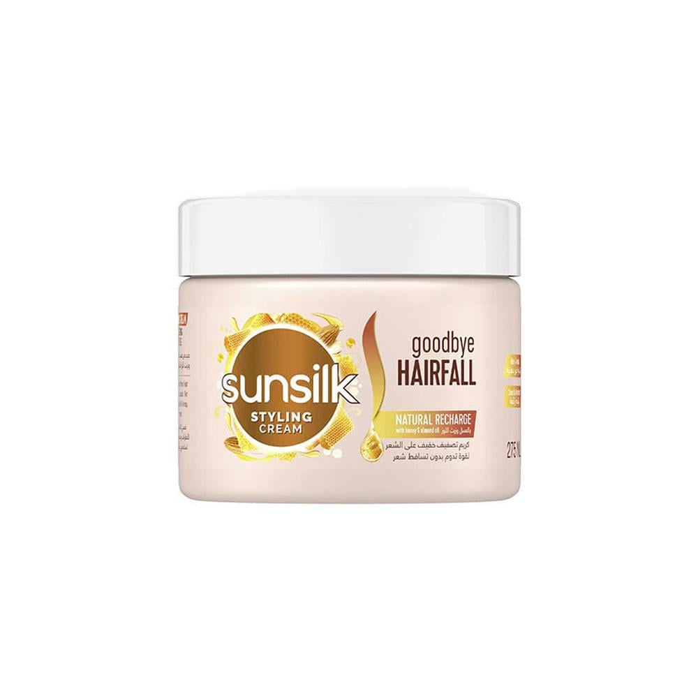 SUNSILK ANTI-HAIRFALL NATURAL RECHARGE STYLING CREAM WITH HONEY&ALMOND OIL 275ML