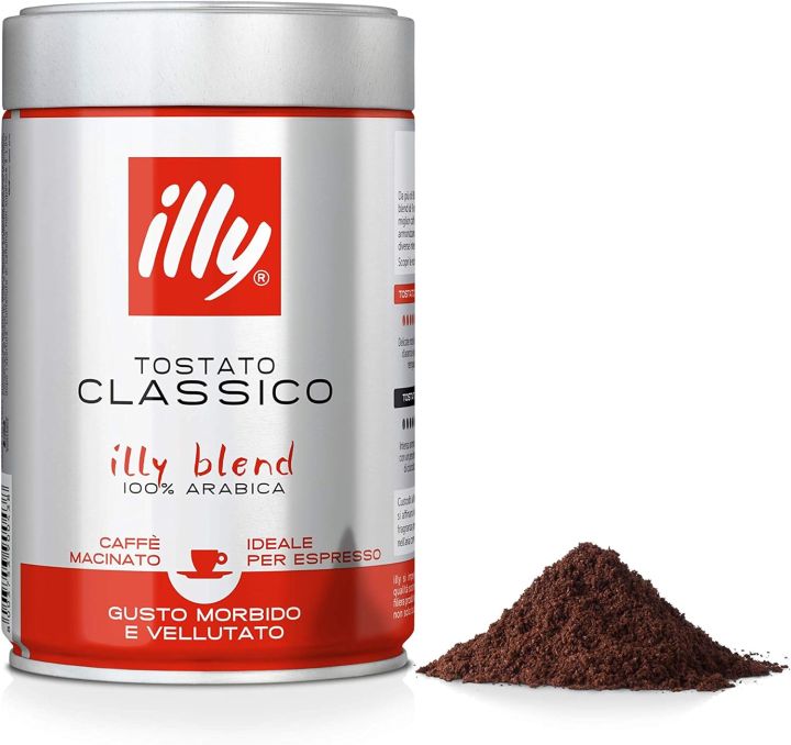 Illy Arabica Classico Espresso Ground Coffee Classic Roast 250gm