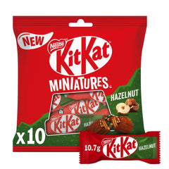 KitKat Miniature Chocolate Bars with Hazelnut (10 Pieces) 107GM