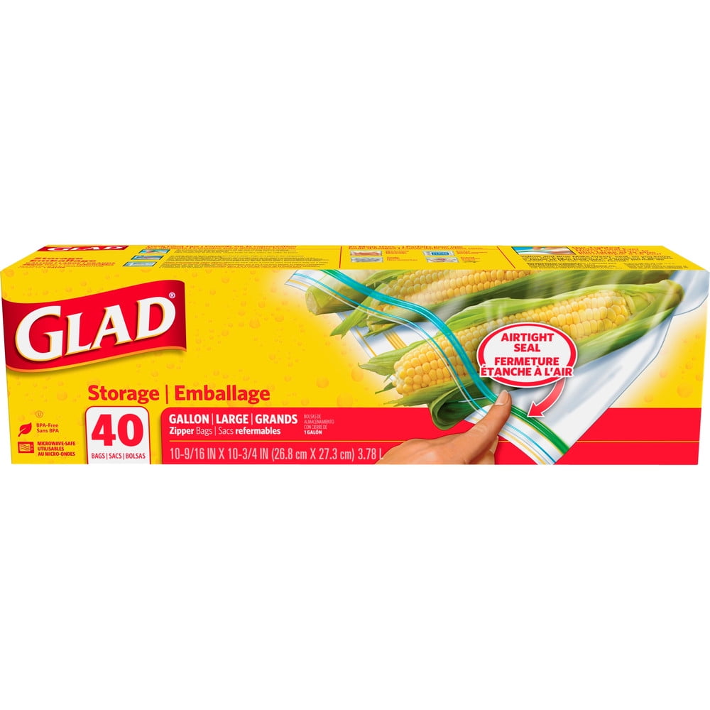 Glad Storage Zipper Bags 20
