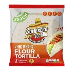 Sombrero Medium 8 Inch Tortilla Wraps With Zaatar 8S 340gm