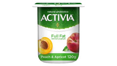 ACTIVIA PEACH&APRICOT F/F YOGHURT 120GM