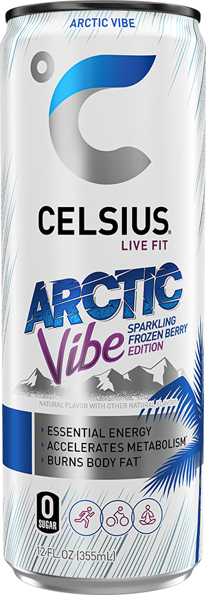 Celsius Fat Burner Sparkling Drink Arctic Vibe Flavor 355ml