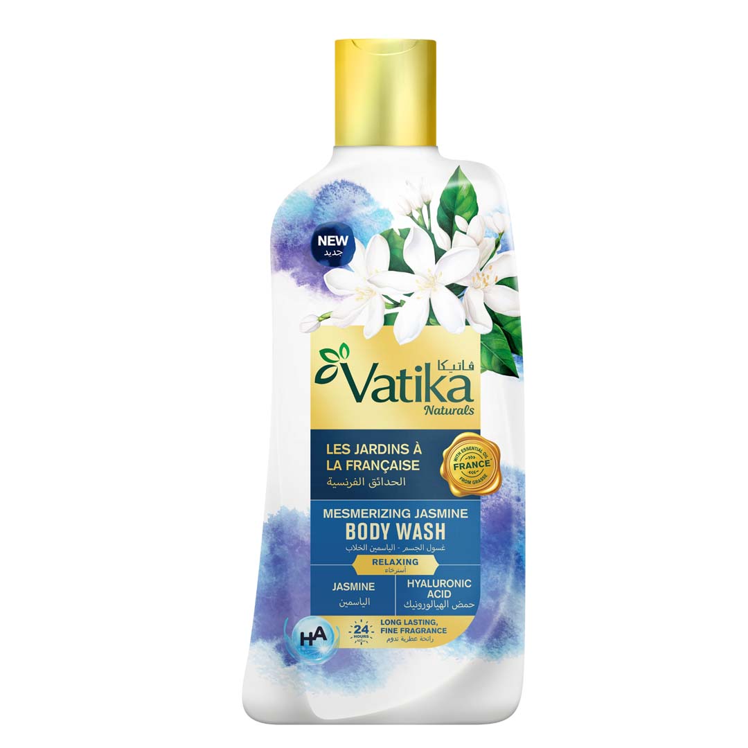 Vatika Naturals Les Jardins A La Francaise Relaxing Body Wash Jasmine Scent With Hyaluronic Acid