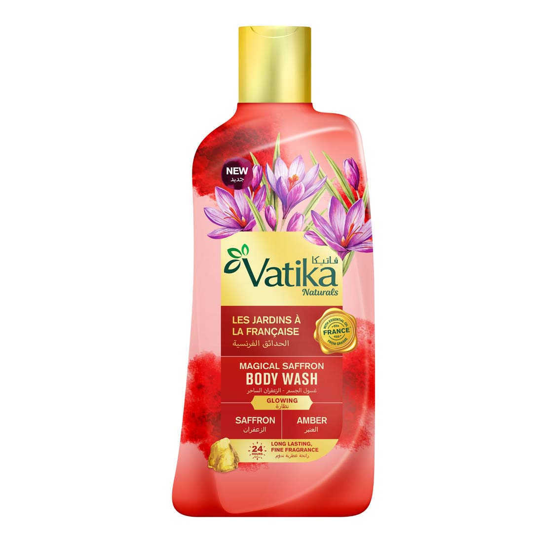Vatika Naturals Les Jardins A La Francaise Glowing Body Wash Saffron & Amber Scent