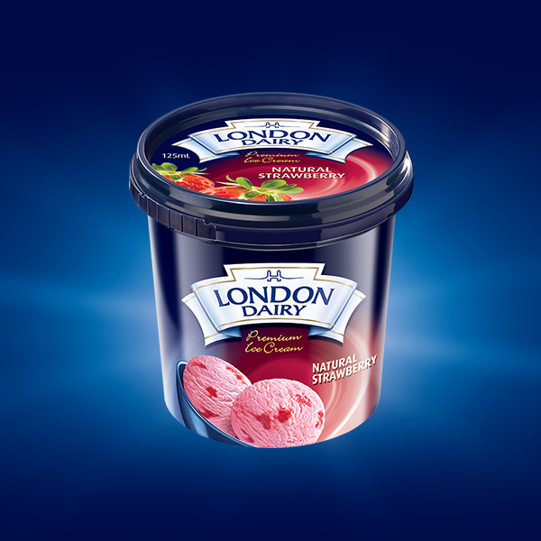 LONDON DAIRY NATURAL S/BERRY 125ML