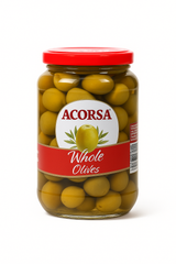 Acrosa whole green olives jar