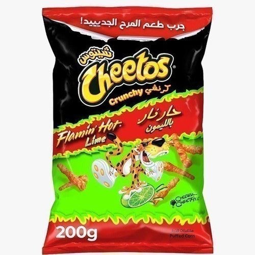 CHEETOS CRUNCHY FLAMIN HOT LIME 200GM