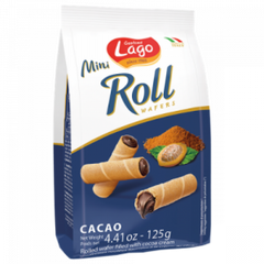Lago Mini Roll Wafers Cacao 125gm