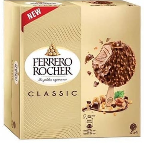 Ferrero Rocher Classic Ice Cream Sticks 4X70ML