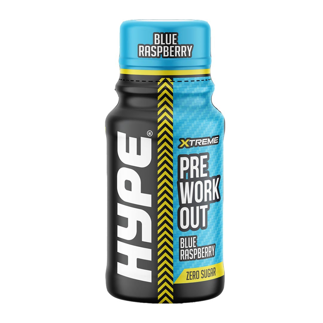 Hype Xtreme Pre-Workout Drink Blue Raspberry Flavor  60 ML