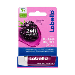 Labello 24H Moisturizing Blackberry Shine Shea Butter, Natural Oils