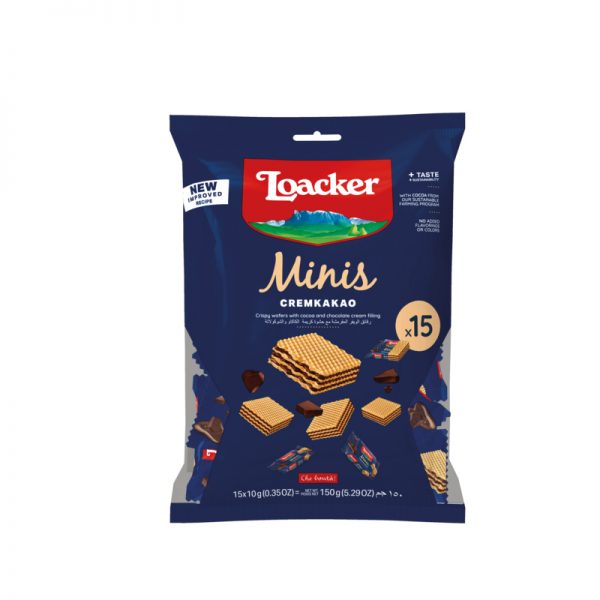 Loacker Cremkakao Minis Wafers Filled With Chocolate Cream (15 Pieces) 150g