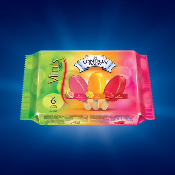 LONDON DAIRY MINIS GUAVA,MANGO,RASPBERRY 50ML