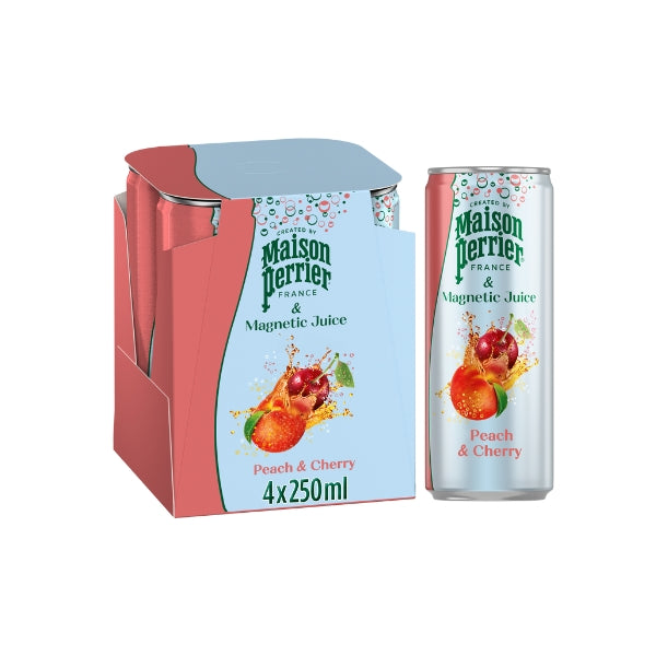 Maison Perrier Magnetic  Sparkling  Peach & Cherry 250MLX4
