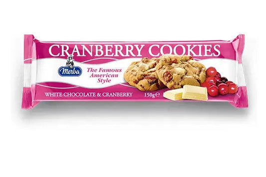 MERBA WHITE CHOCOLATE CRANBERRY COOKIES 150GM