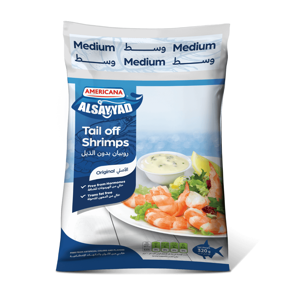 Americana al sayyad frozen medium tail off shrimp 320g
