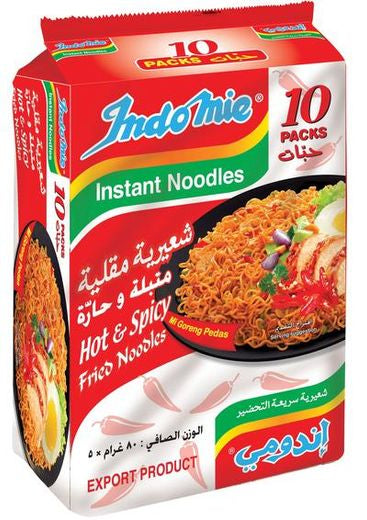 INDOMIE HOT & SPICY 10X80G