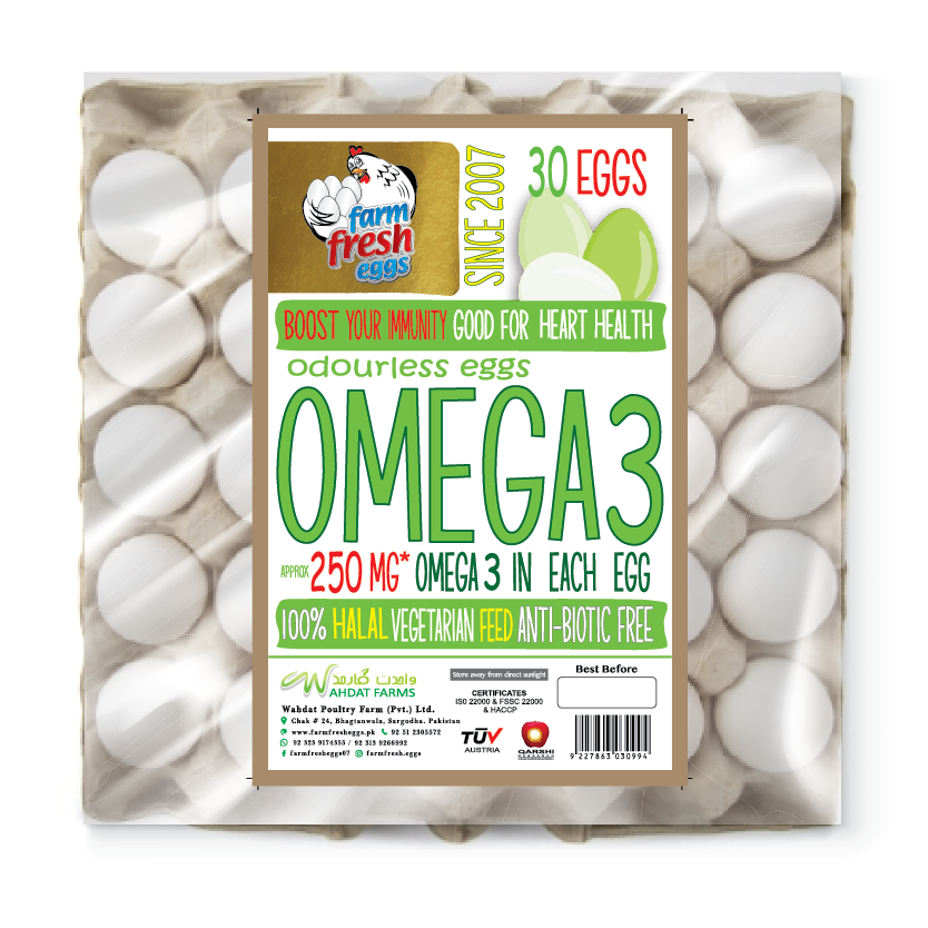 OMEGA 3 EGGS 30 PCS