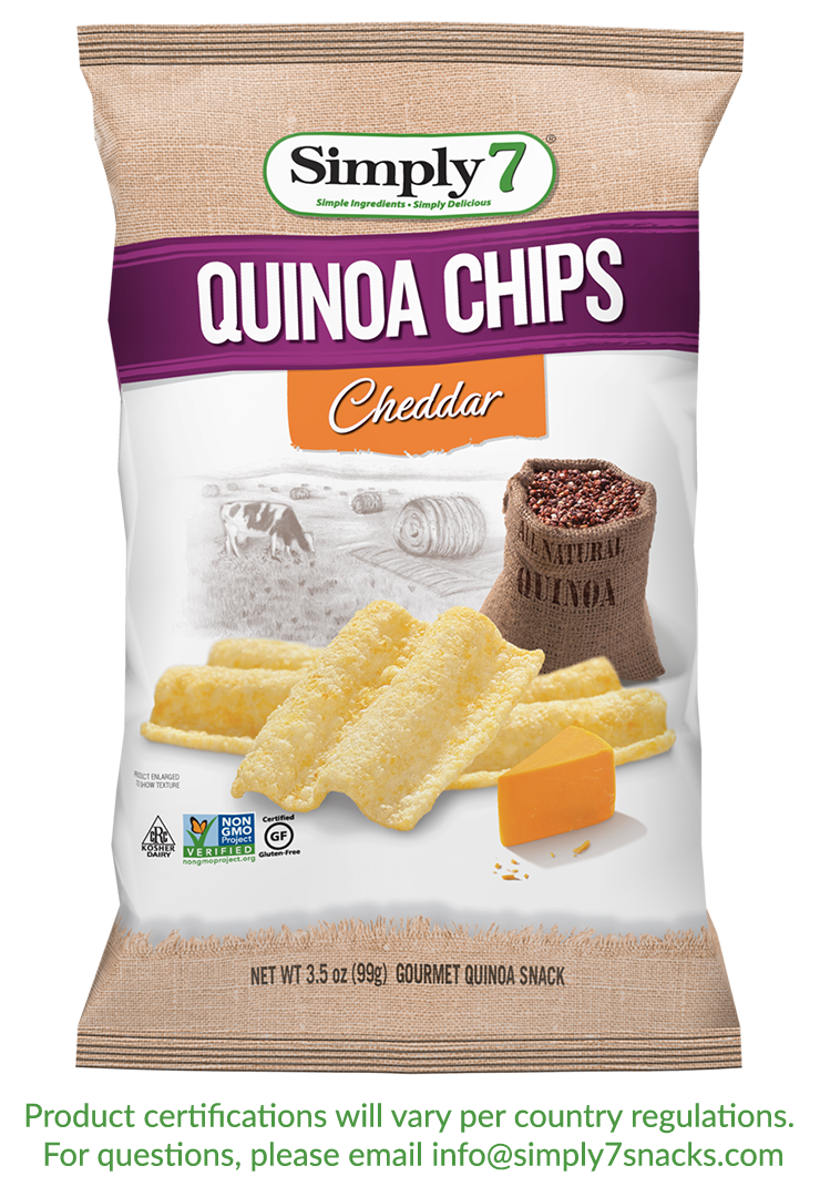 SIMPLY7 CHIPS QUINOA CHEDDAR 2.8 OZ