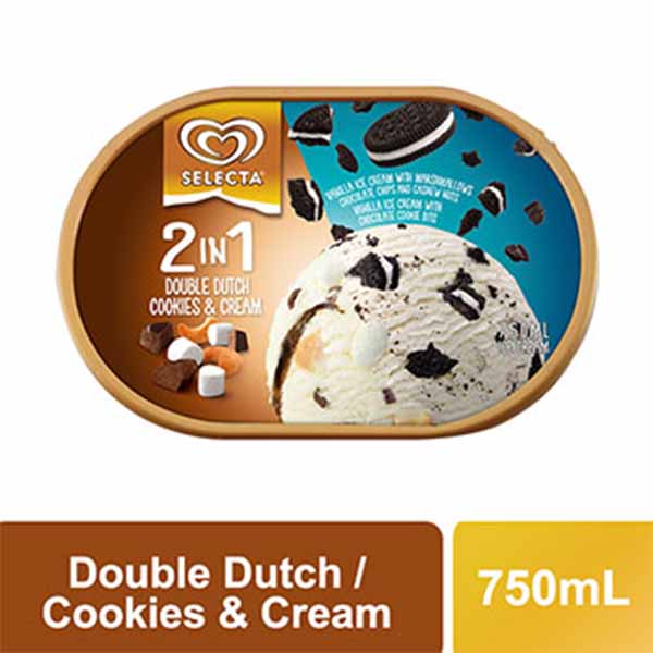 SELECTA DOUBLE DUTCH ICE CREAM 750ML